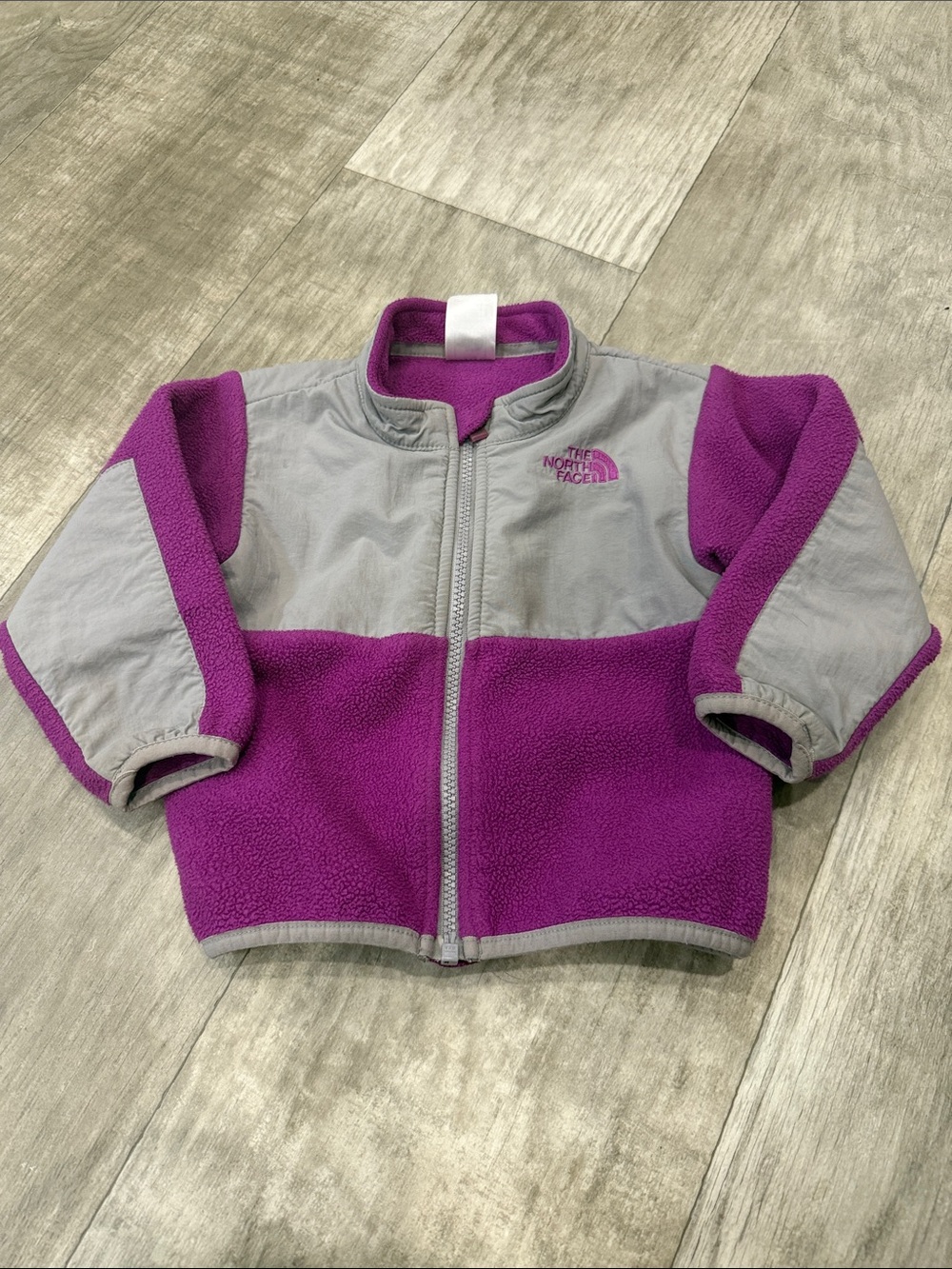 The North Face Purple and Gray Kids Denali Fleece Jacket
